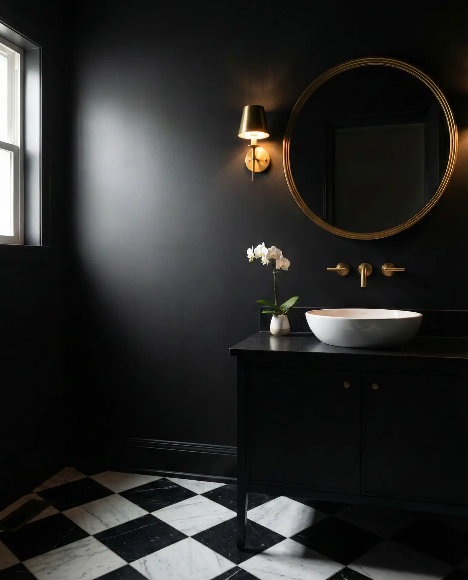 Moody Black Walls with Gold Accents 2