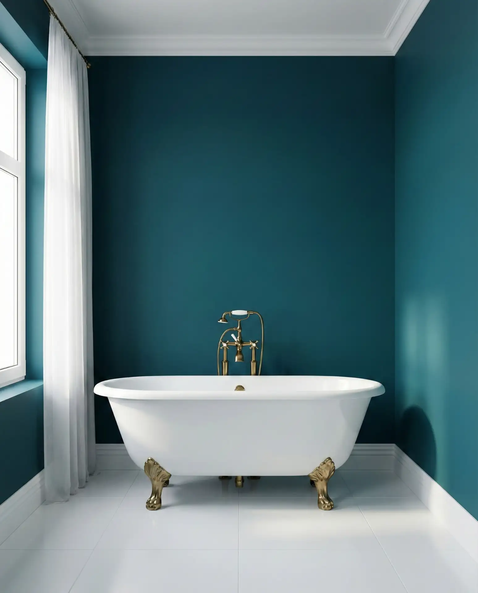 Deep Teal with White Trim 1