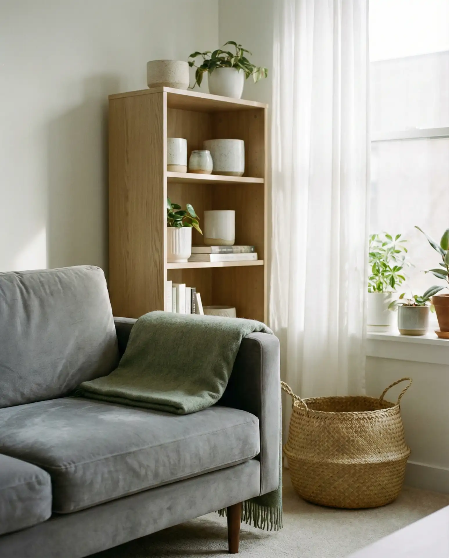 Sage Green and Grey Living Room