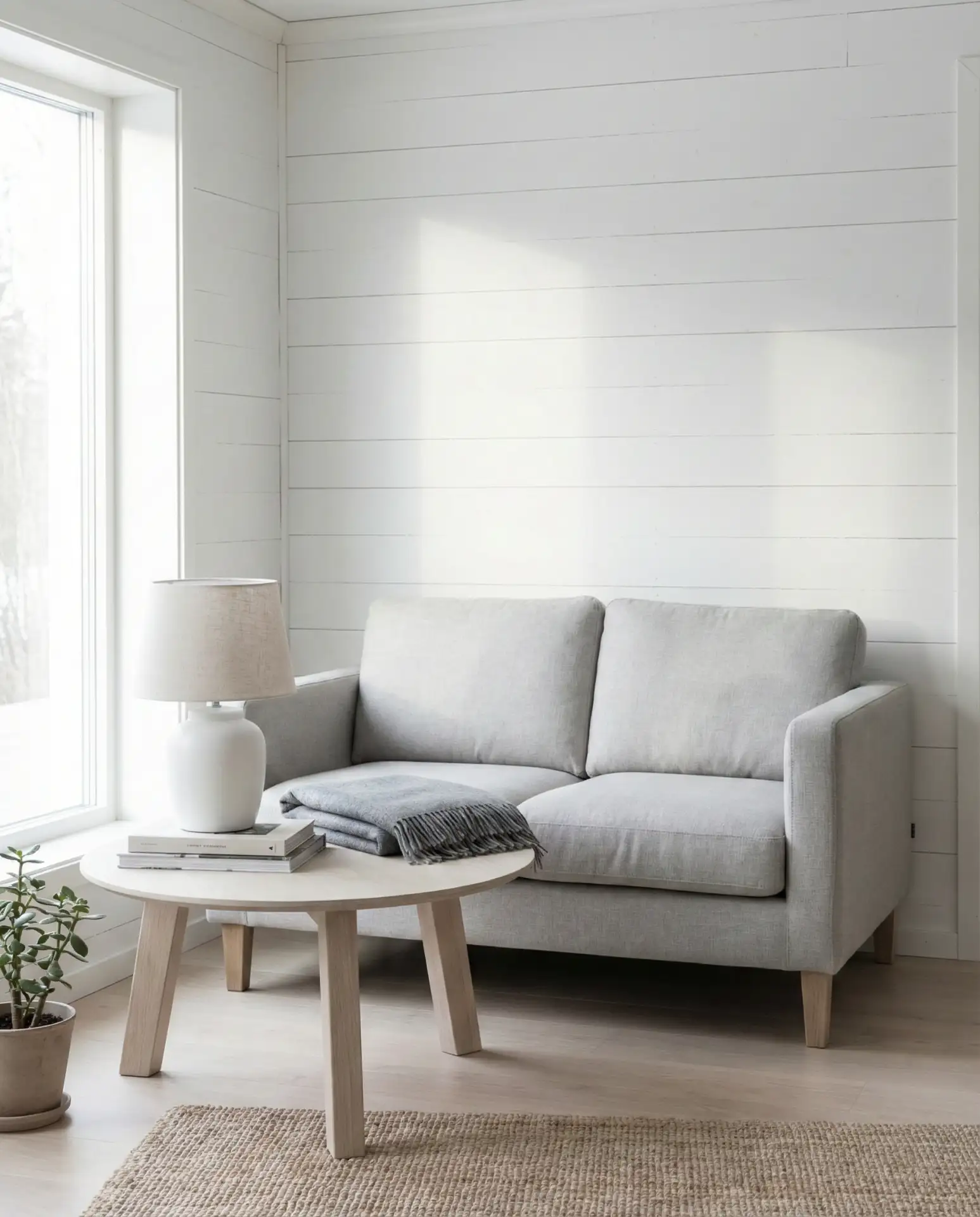 Light Grey and White Living Room