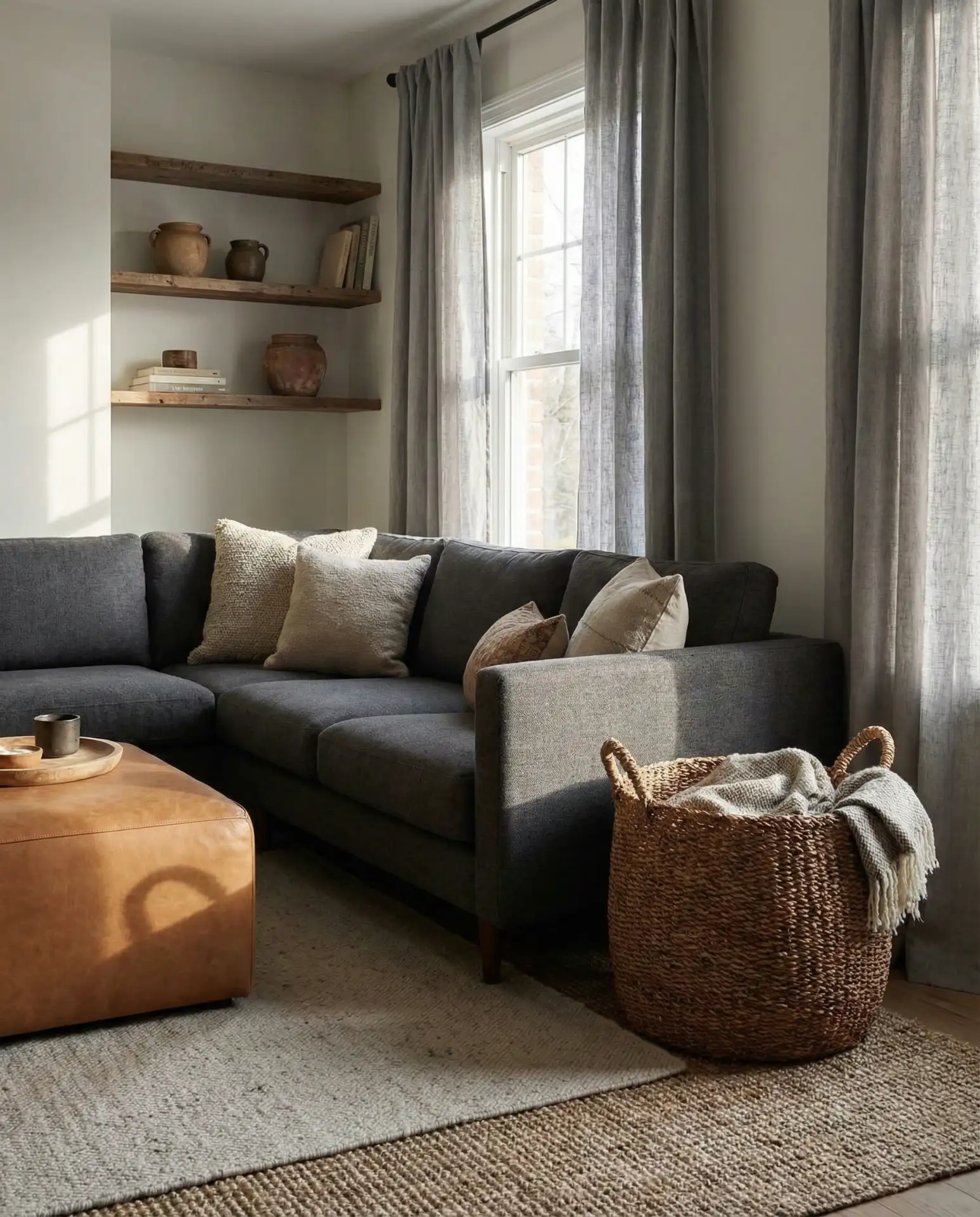 Brown and Grey Living Room