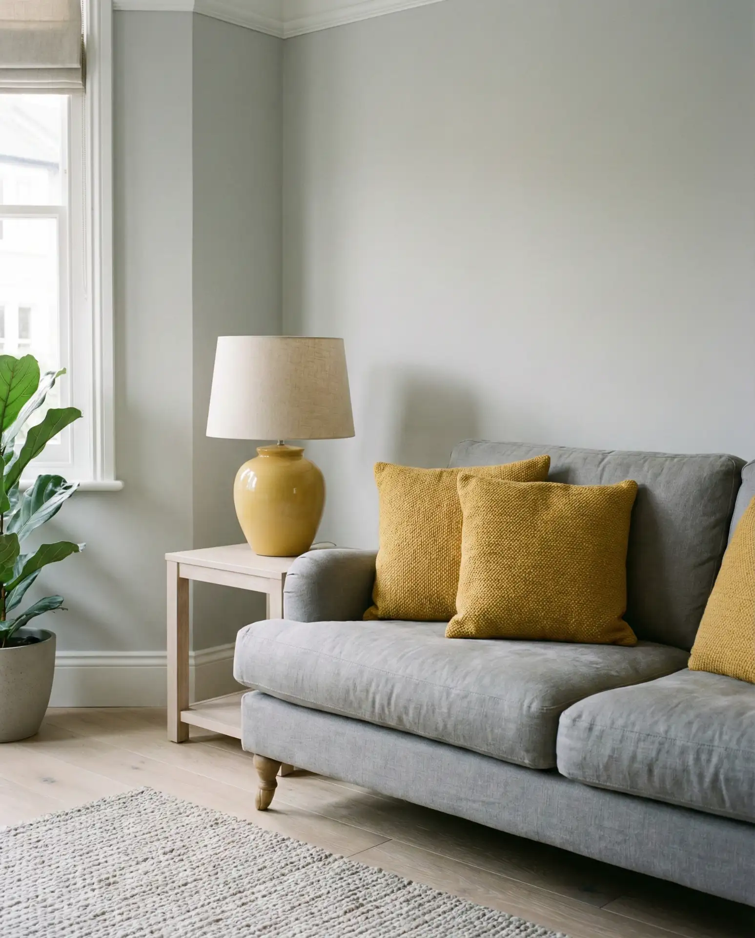 Yellow and Grey Living Room