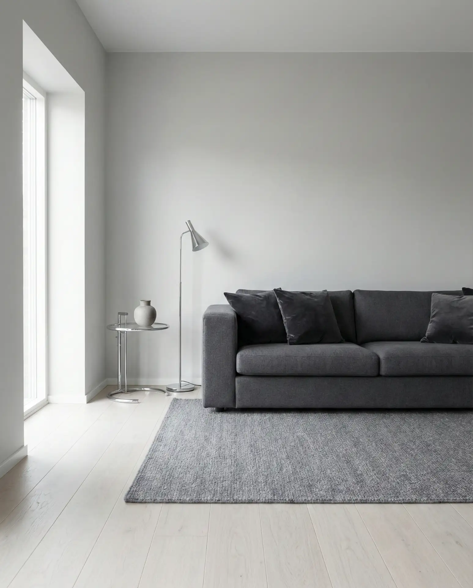 Modern Grey Monochrome Living Room