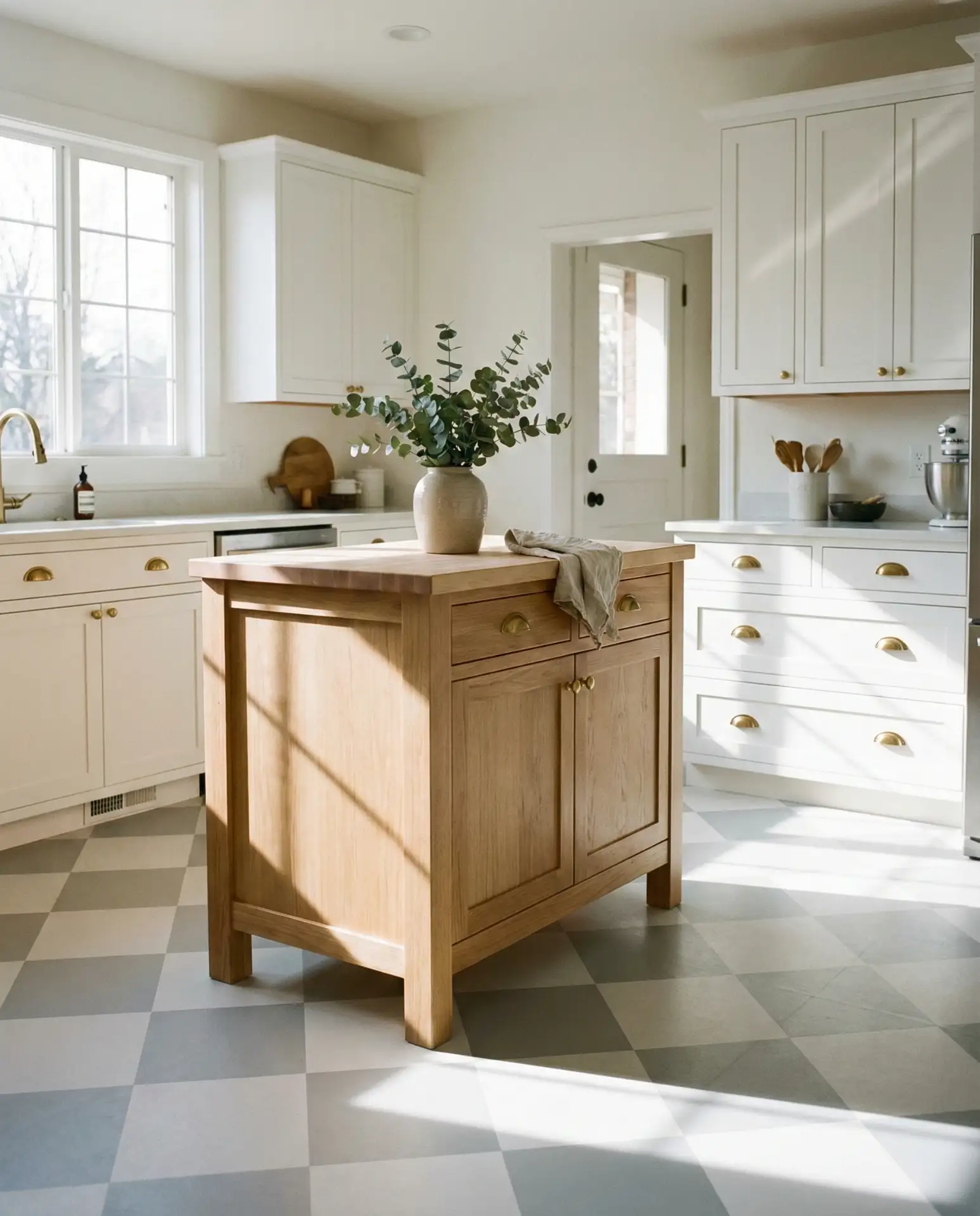 Timeless Checkerboard in Soft Gray and White 1