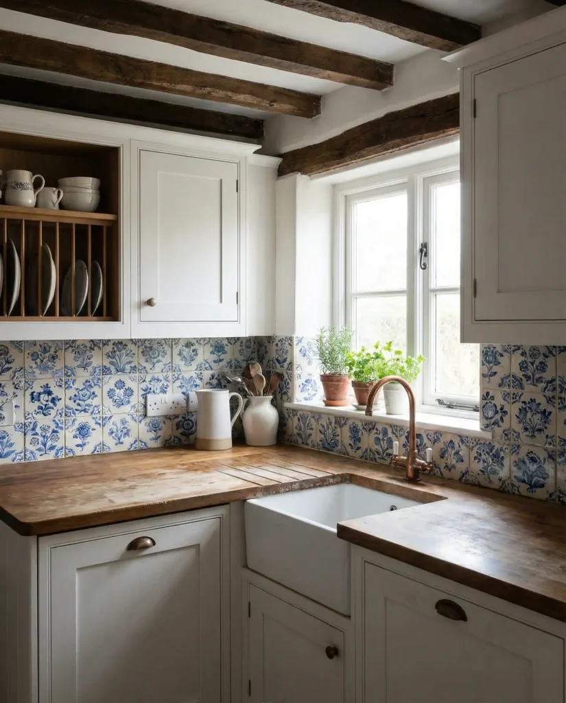 Hand-Painted Kitchen Tiles