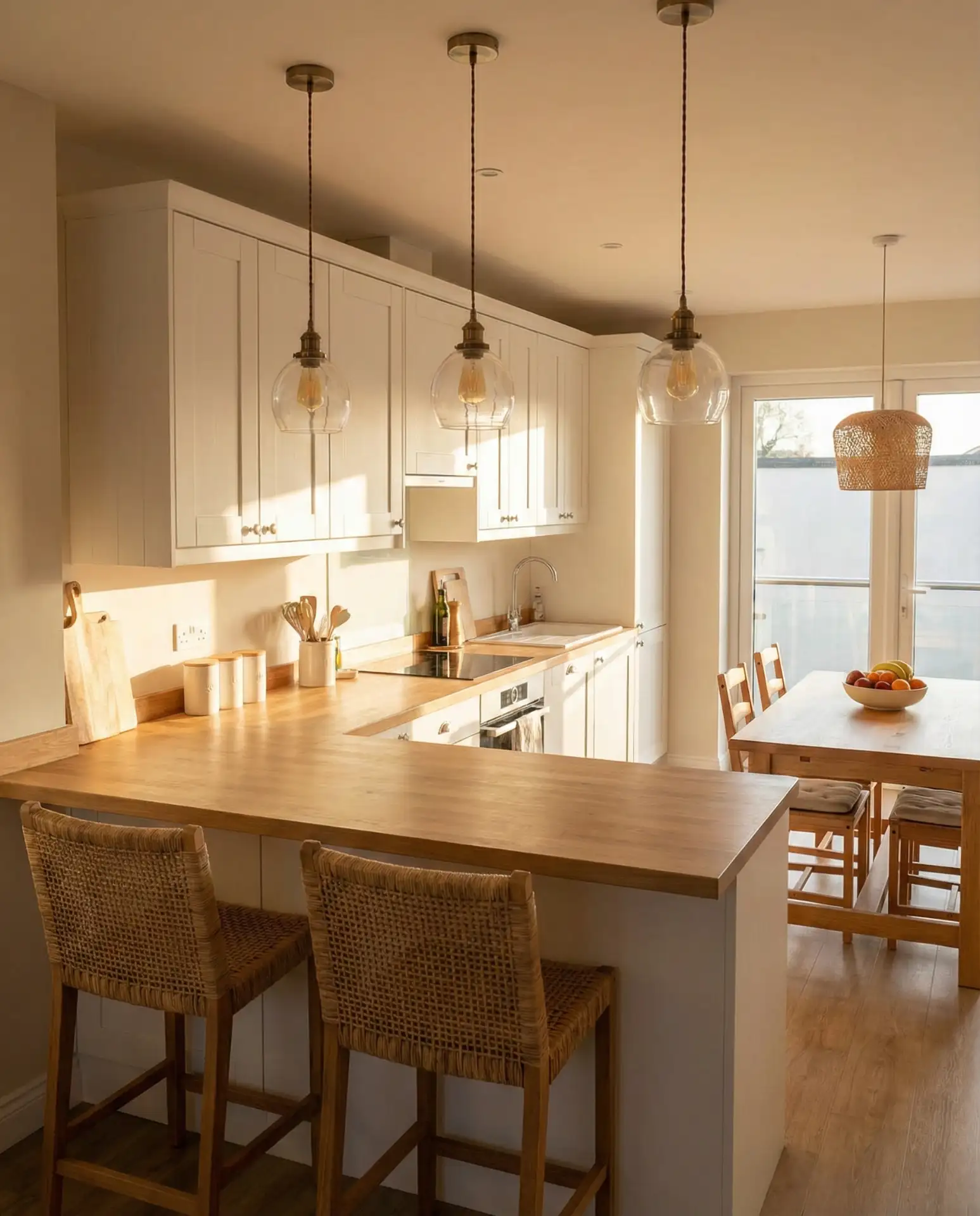 Open-Concept Galley Blending into Dining Areas