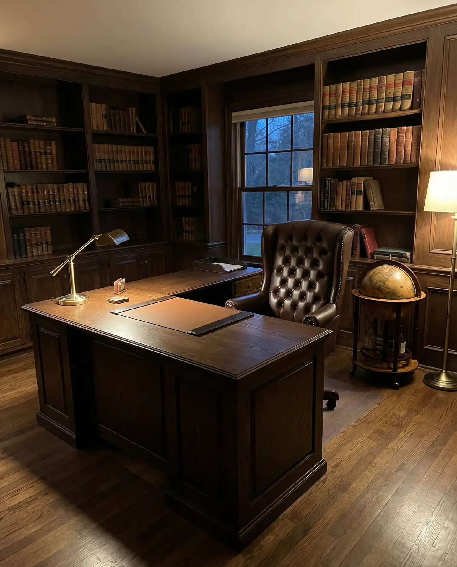 Executive Dark Wood Power Office 2