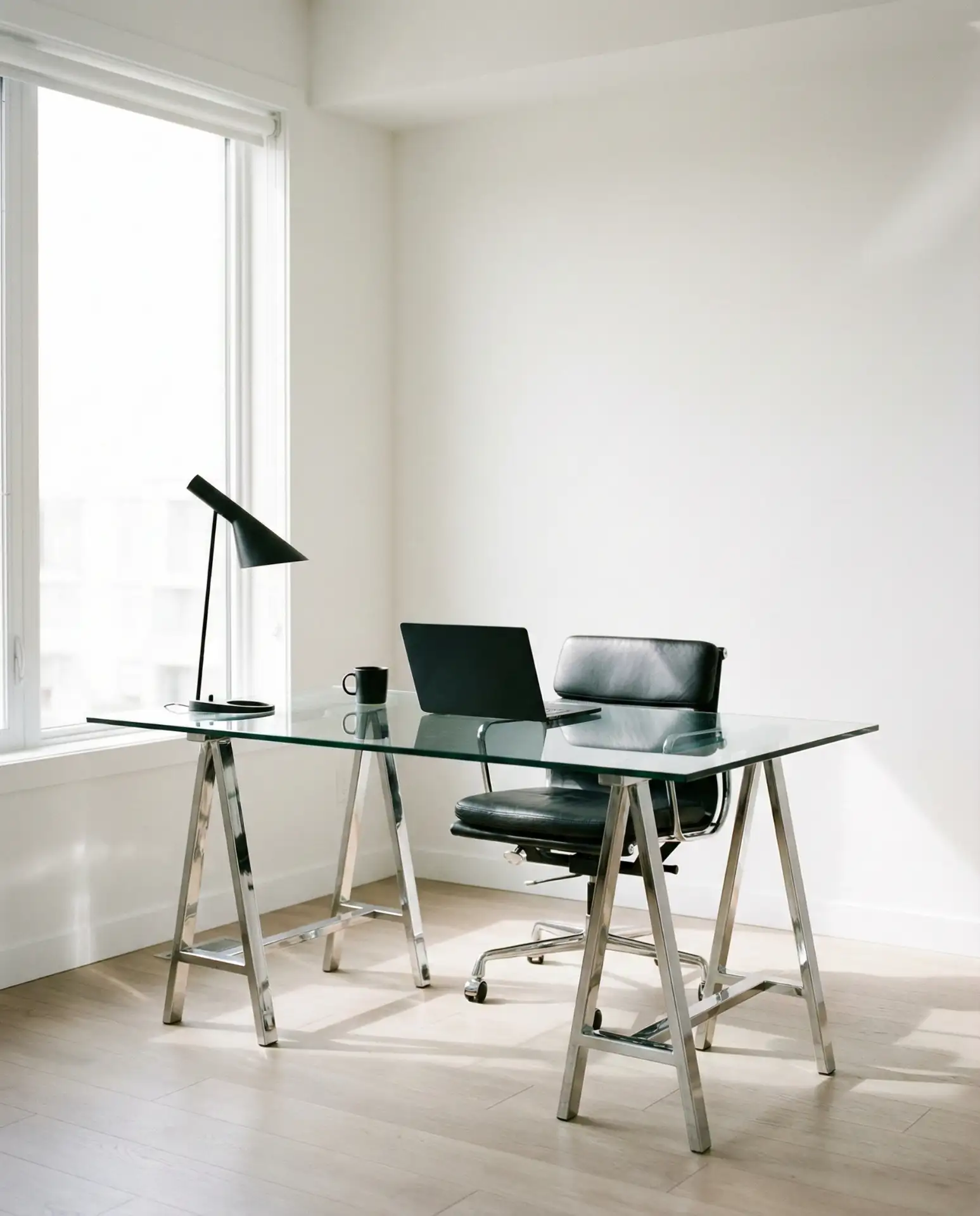 Modern Minimalist Glass and Steel 1