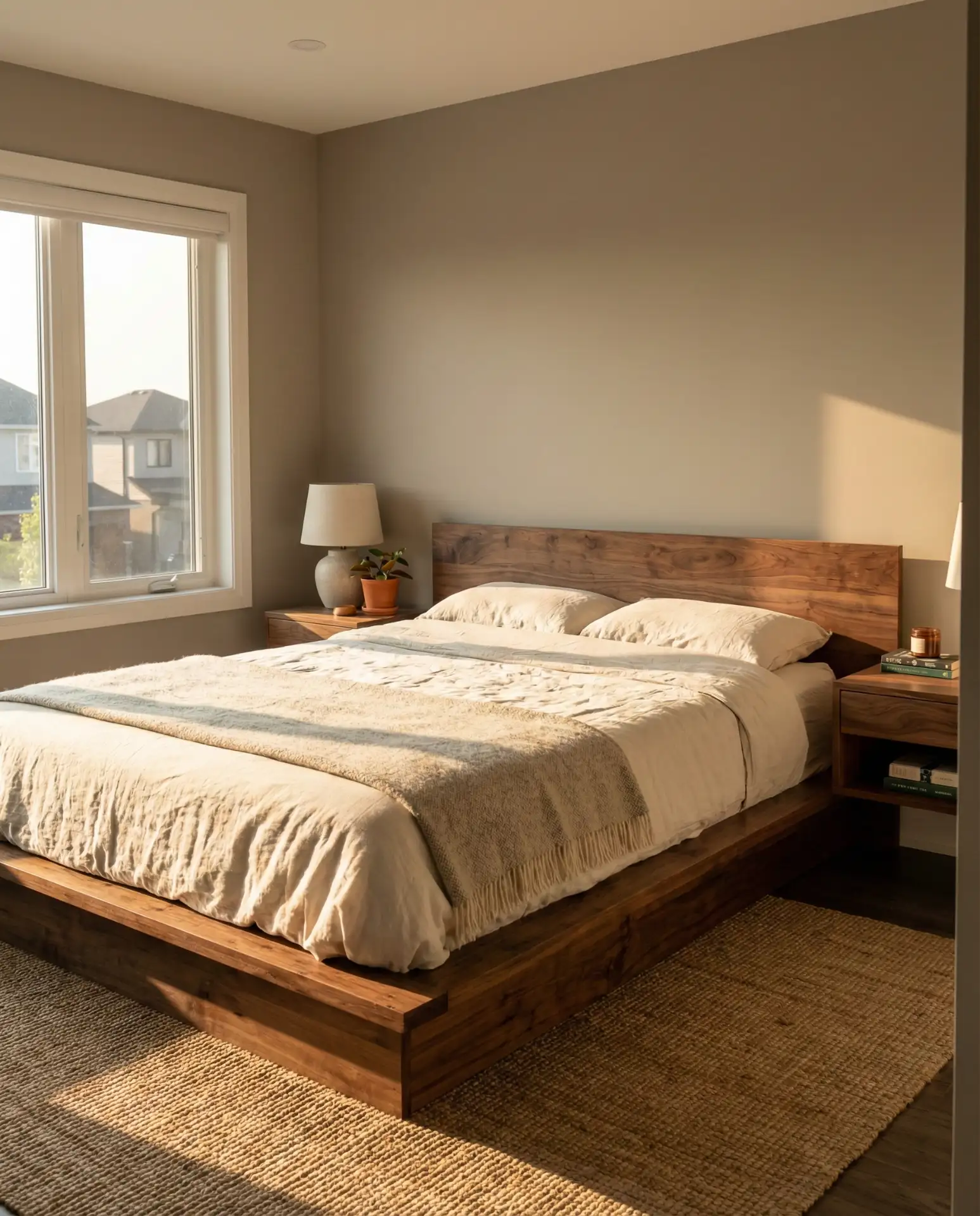 Minimalist Platform Beds in Natural Wood 1