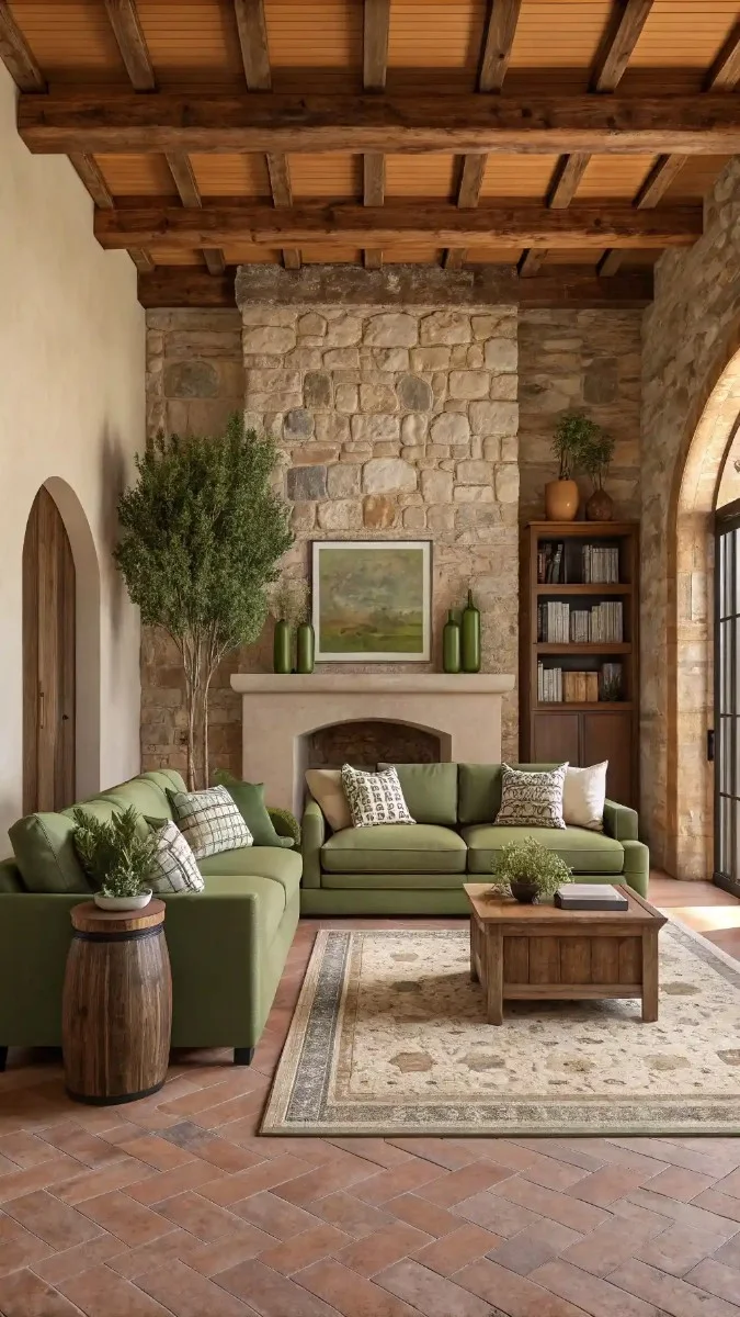 tuscan decorating living room 18