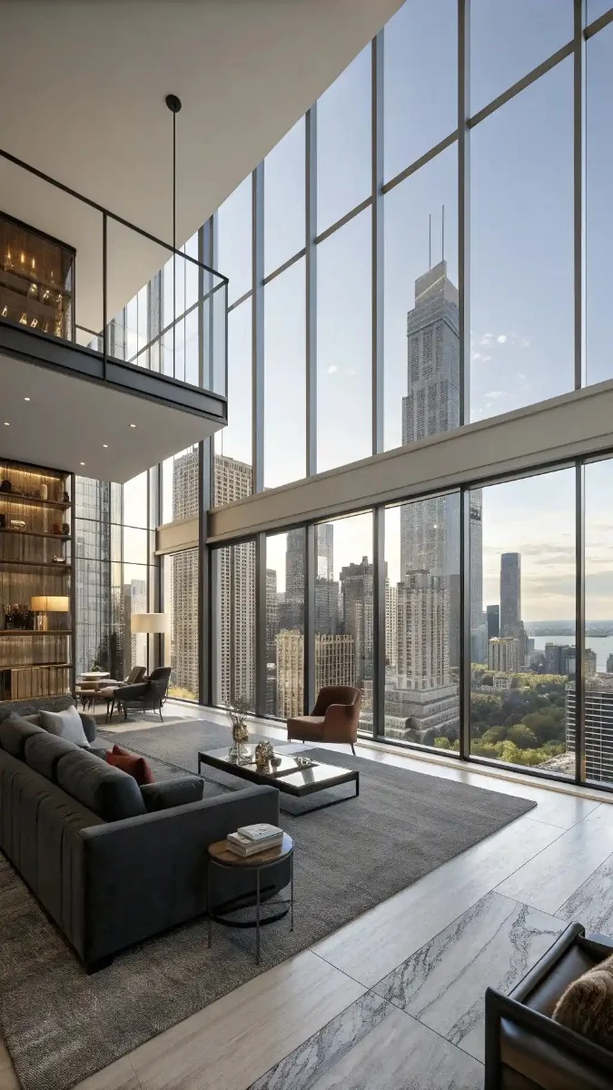 modern high rise apartment living room 3