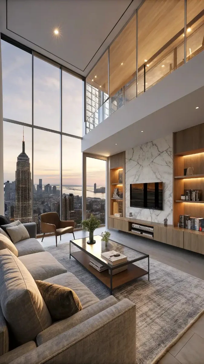 modern high rise apartment living room 5