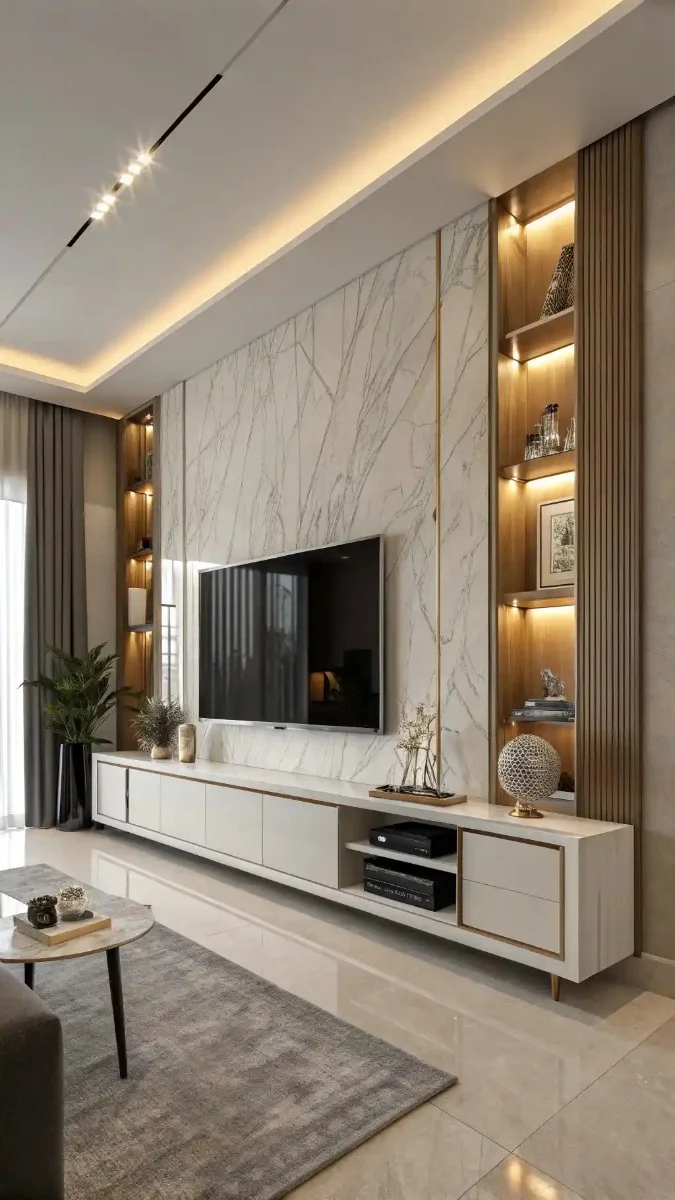 luxury living room tv unit wall design 3