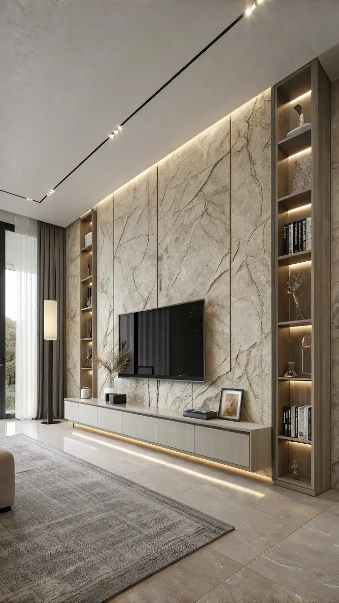 luxury living room tv unit wall design 4