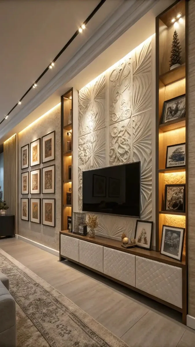 luxury living room tv unit wall design 5