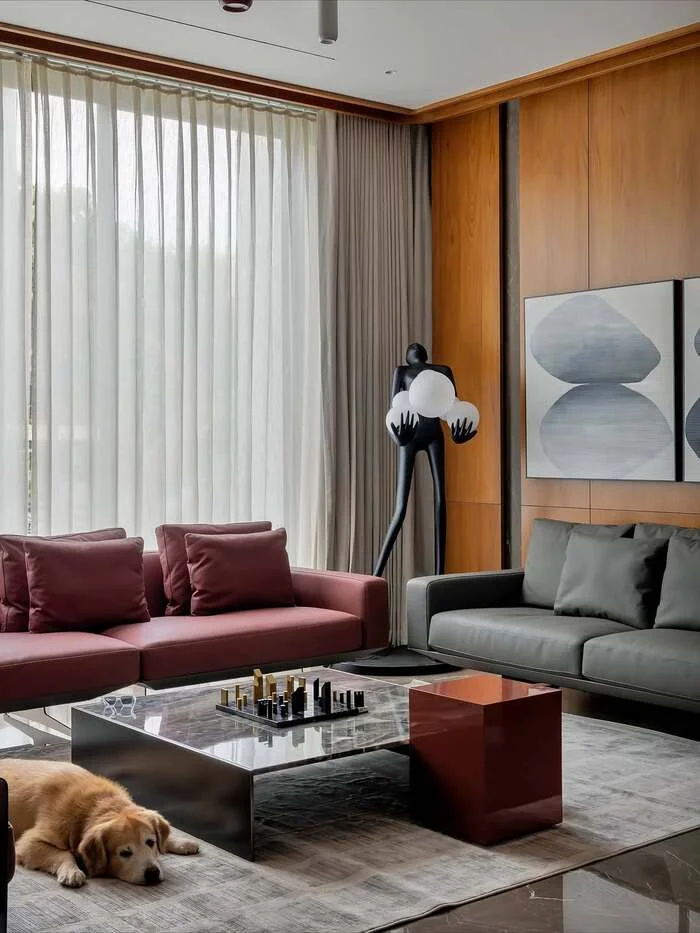 grey and pink living room decor