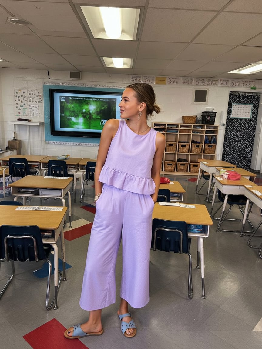 Pastel comfort outfit