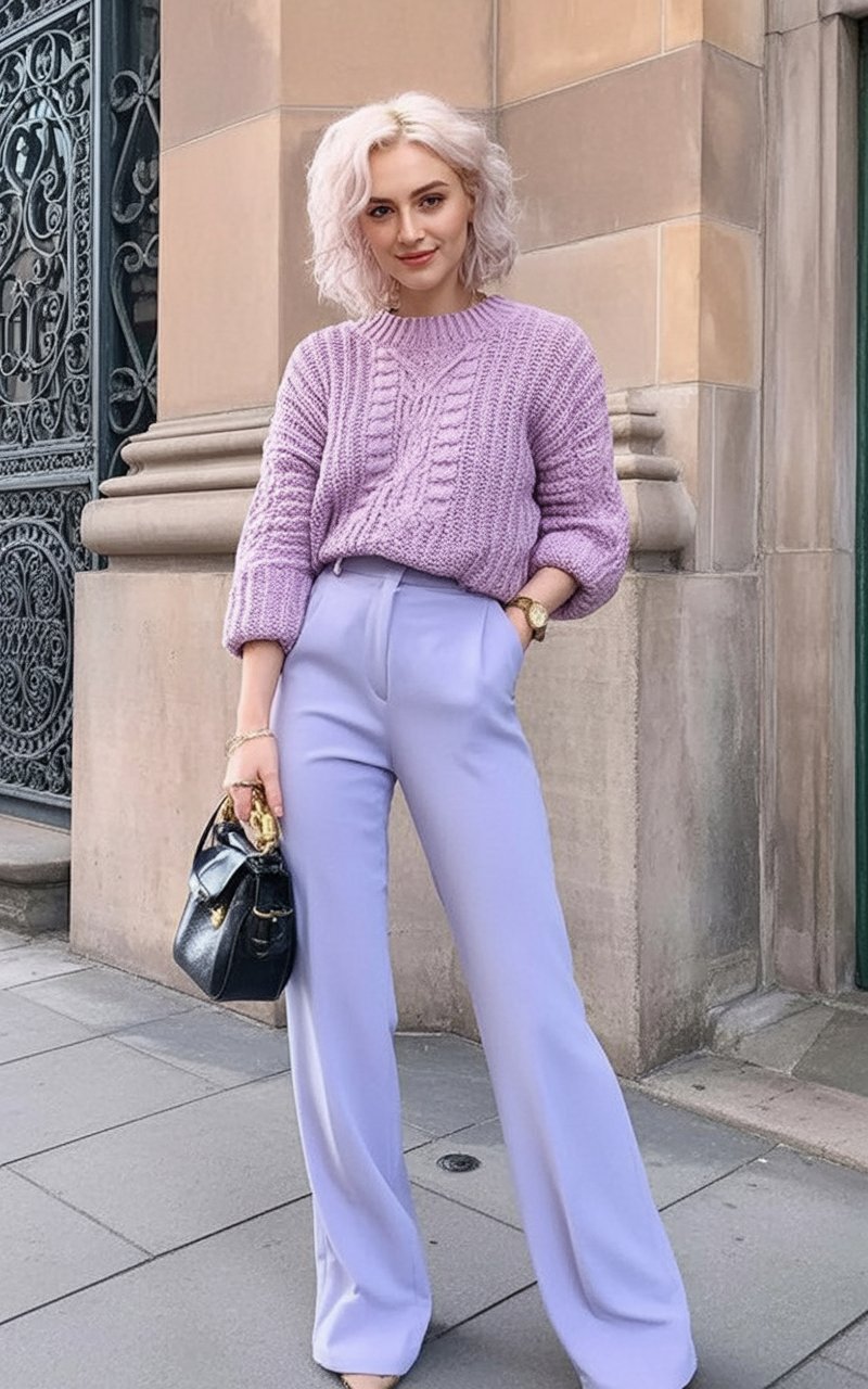 Lavender cozy outfit