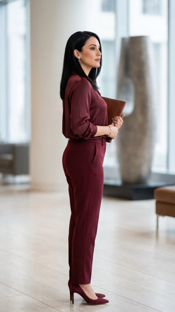 Monochrome outfit for holiday party