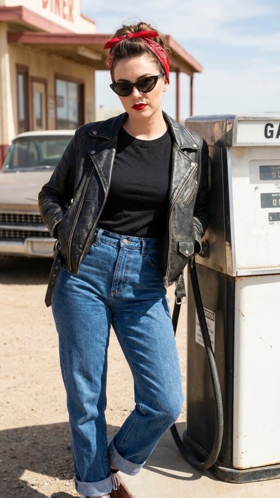 50s greaser inspired outfit