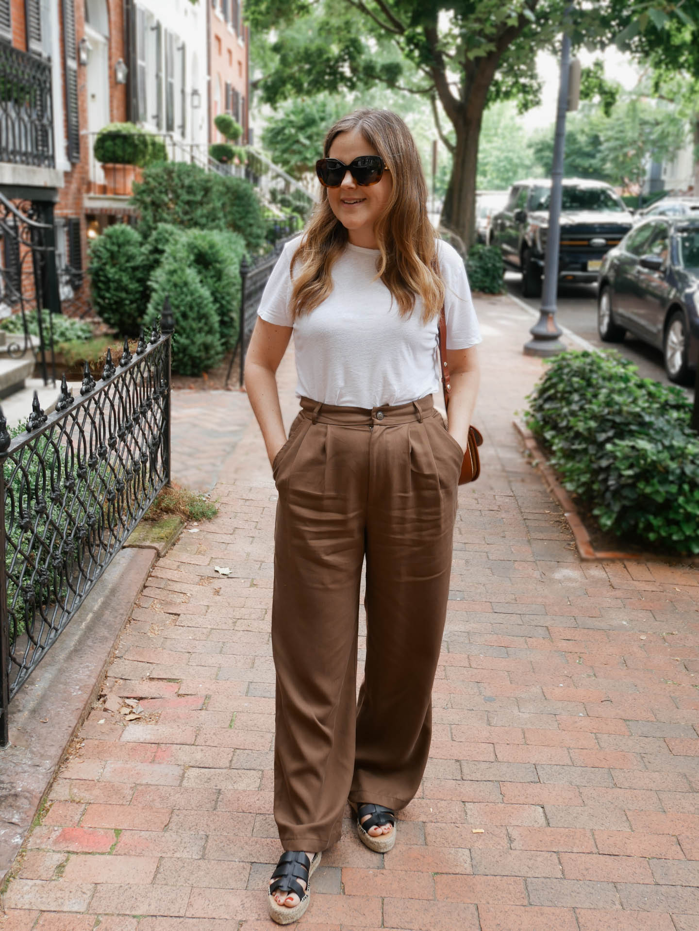 Pleated Pants with Blouse