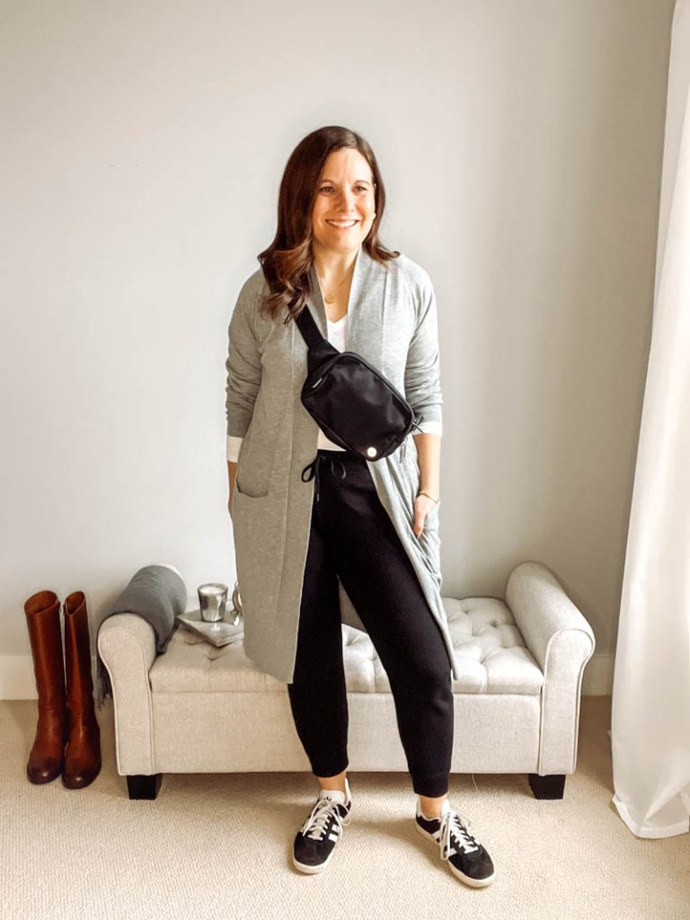 Longline Cardigan with Trousers