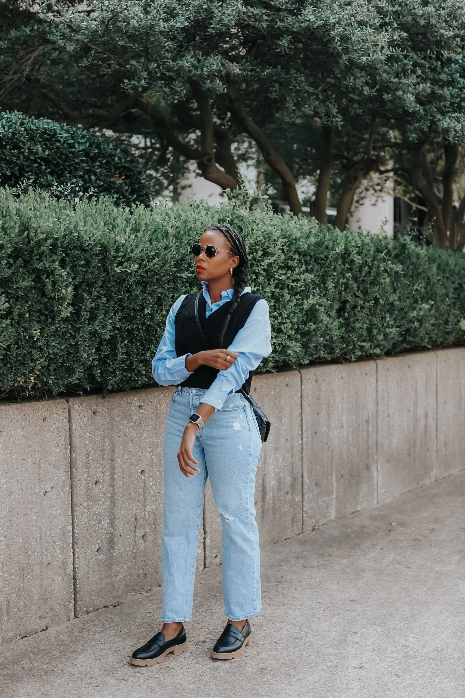 Shirt with sleeveless vest