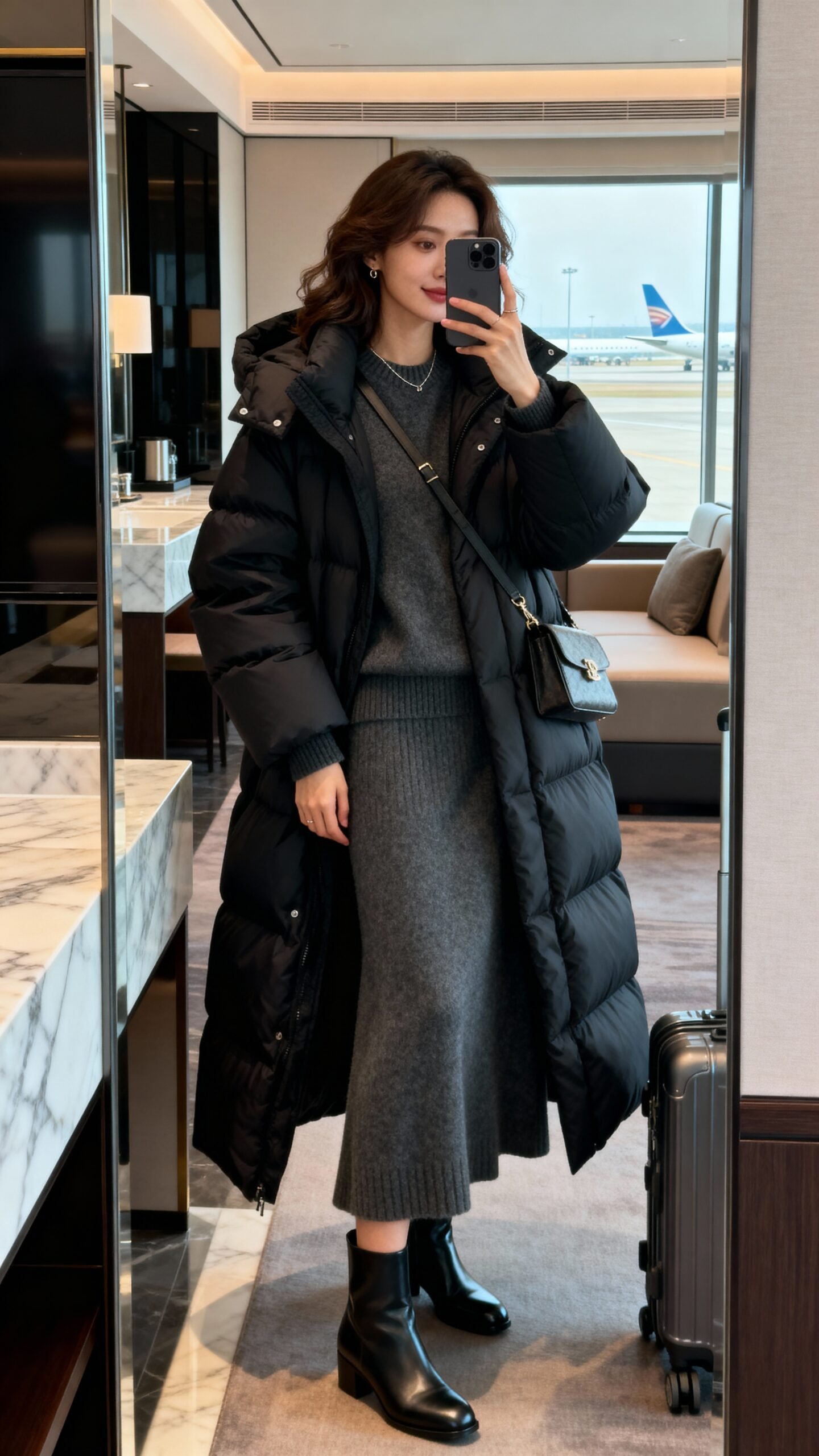 polished practical fashionable winter travel