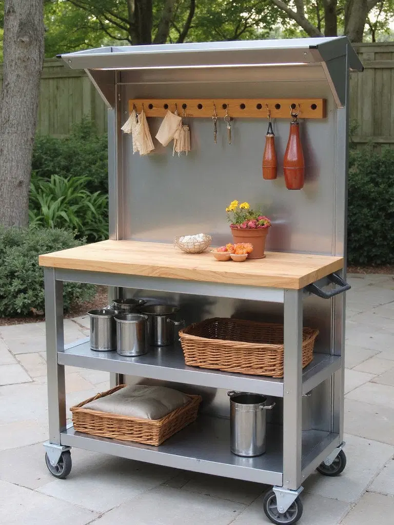 budget-friendly portable kitchen island conversion