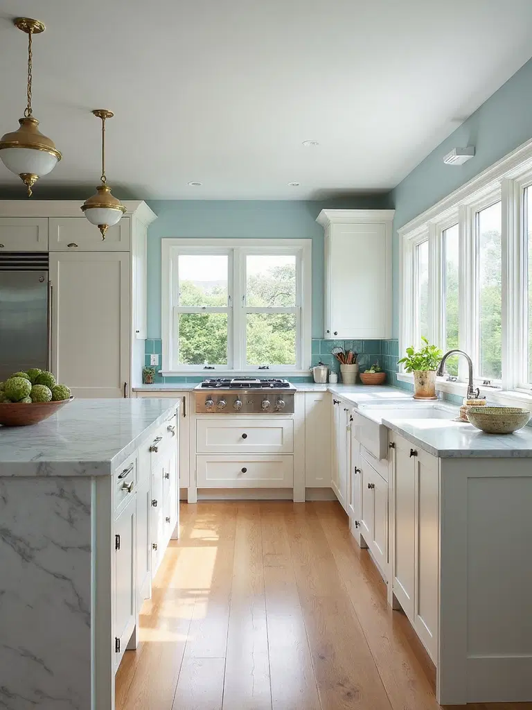 fresh coastal kitchen color palette