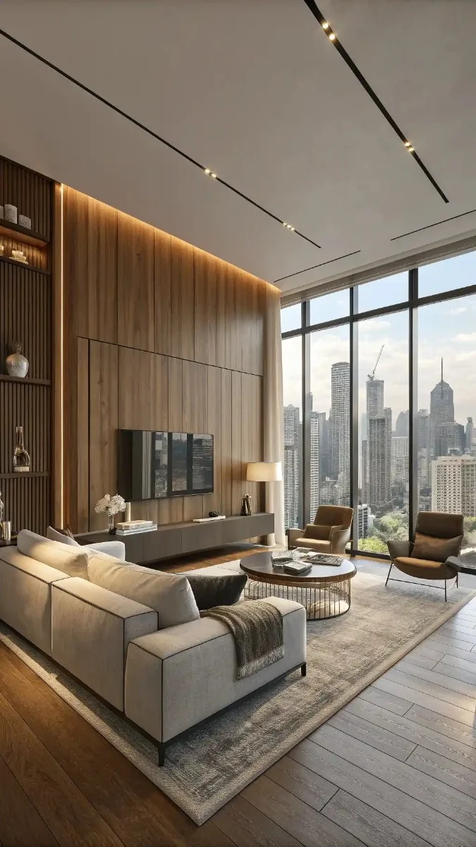 modern high rise apartment living room 1