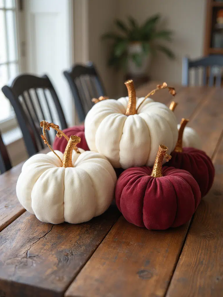 elegant fabric pumpkin d cor