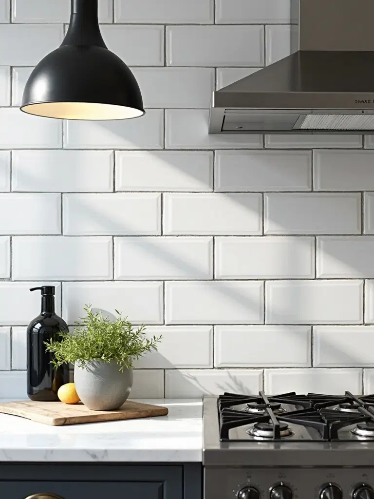 elegant classic kitchen backsplash design
