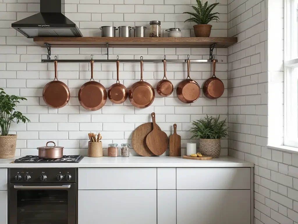 vertical storage optimizes small kitchen space