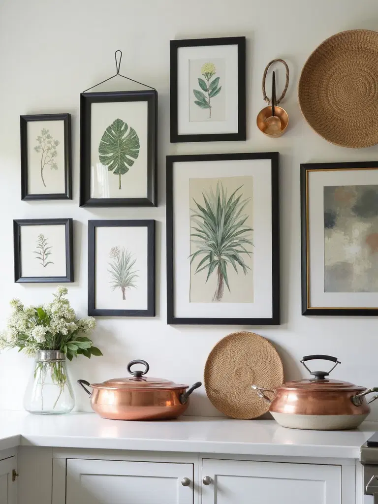 mixed media gallery wall