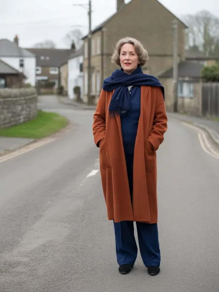 Rust and Navy Winter Look