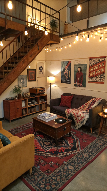 Vintage style lounge in loft