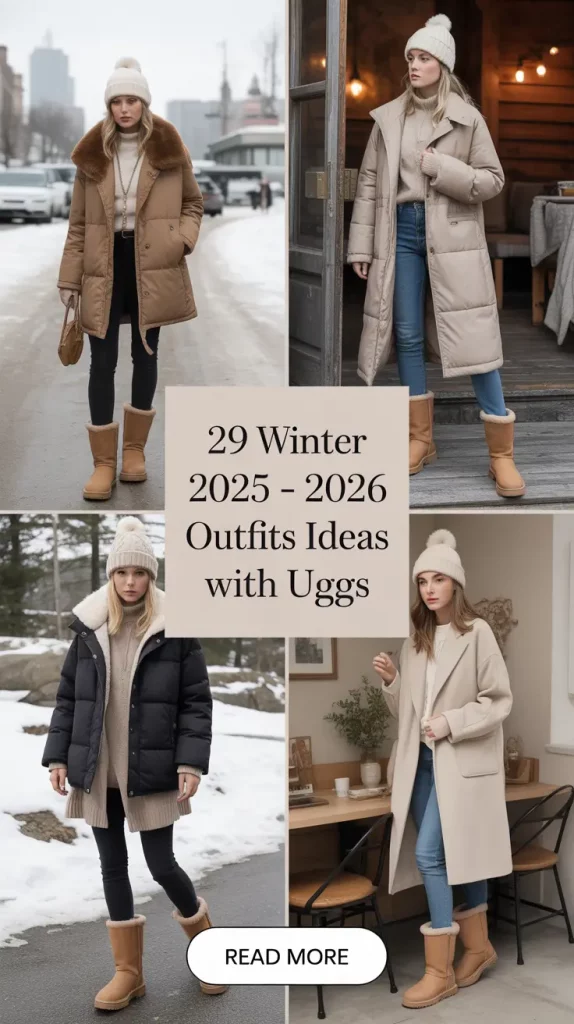 Stylish winter outfit with Ugg boots