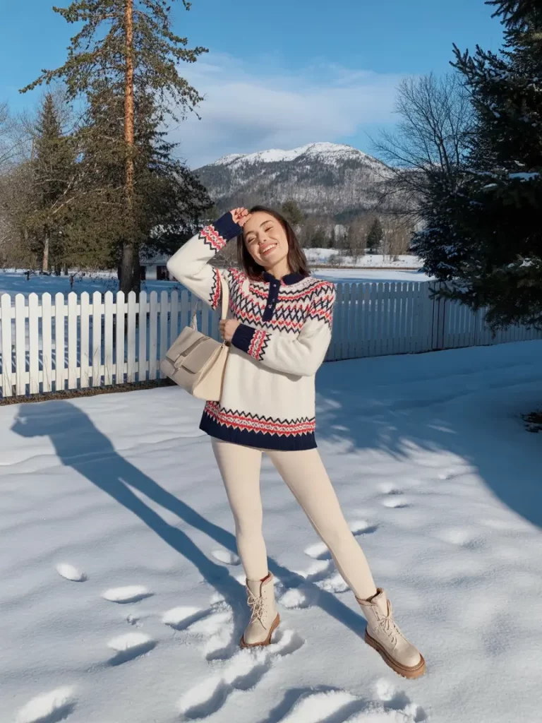 Retro Knit and Cream Leggings