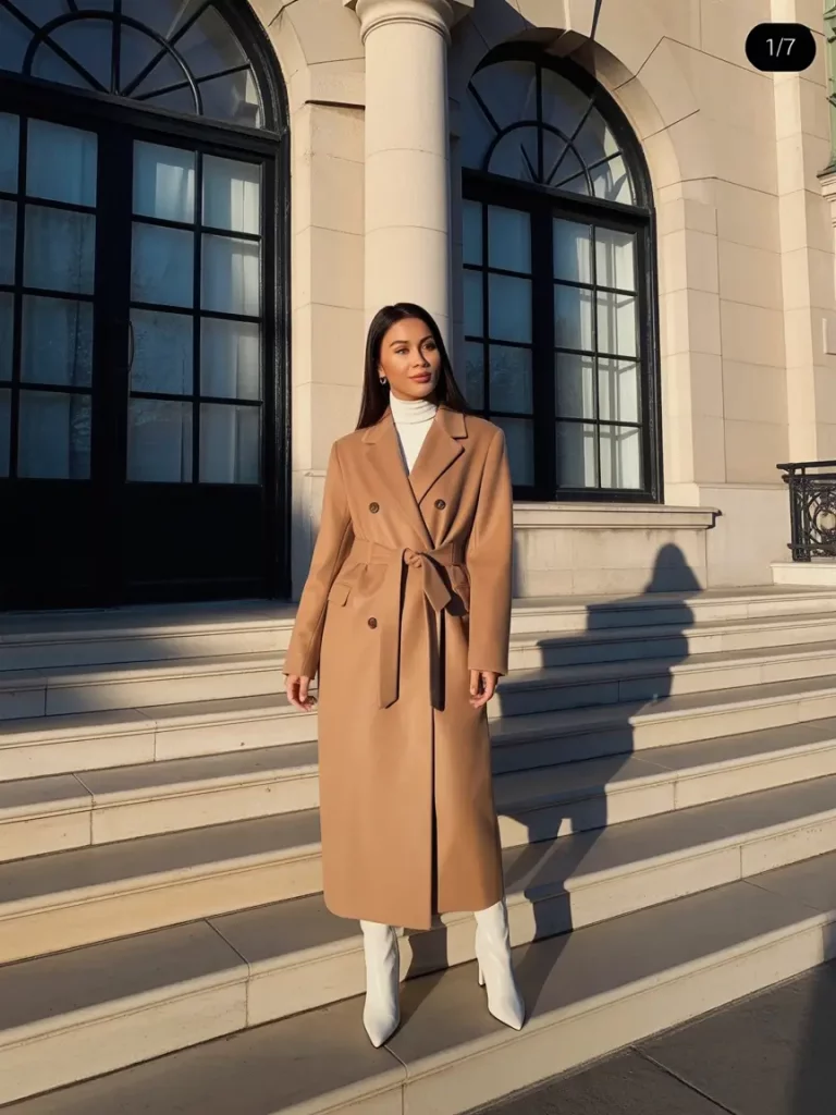Sharply Tailored Camel Coat