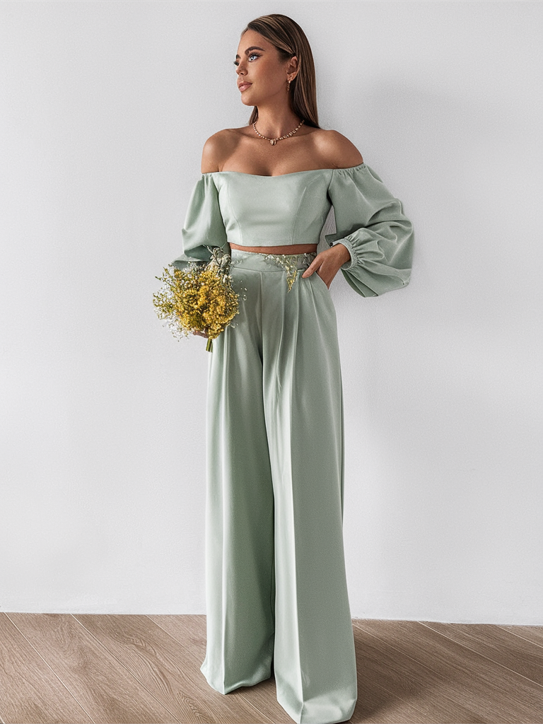 Pastel Green Dinner Outfit