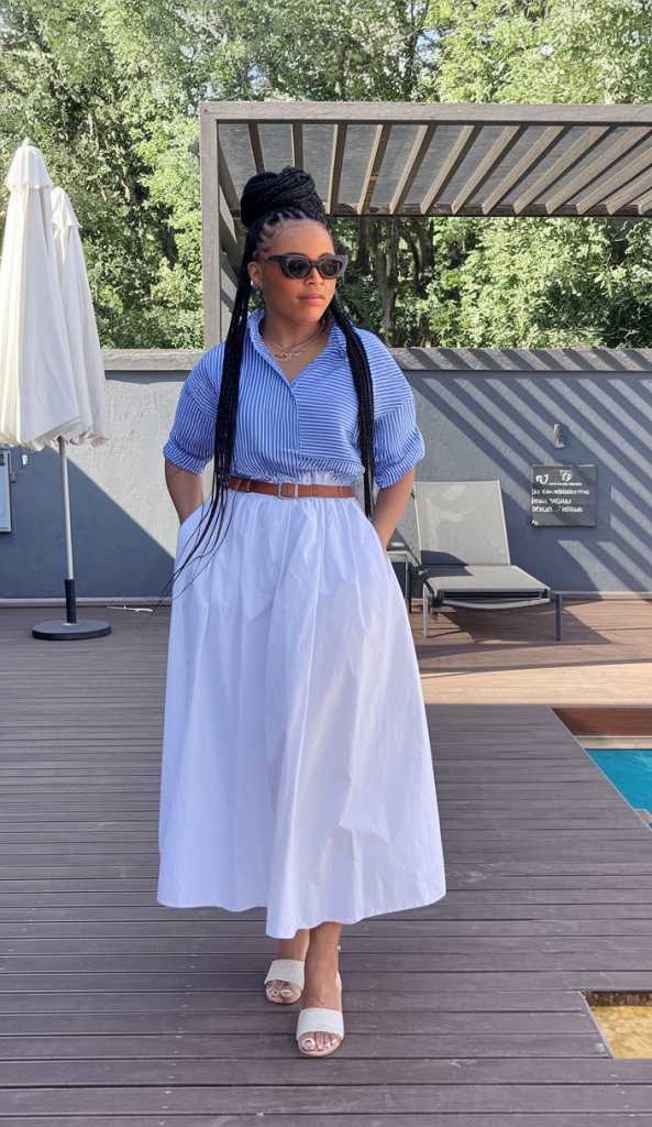 Blue and White Easter Outfit