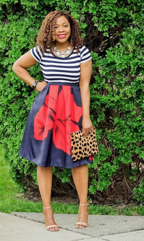 Stripes and Floral Outfit