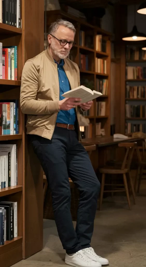 Layered casual business casual outfit