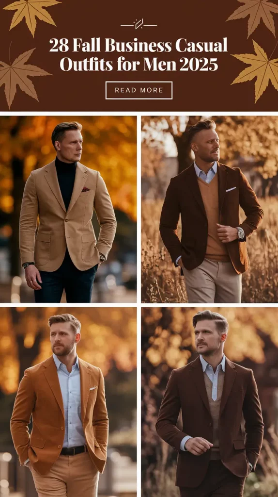 Stylish fall business casual man