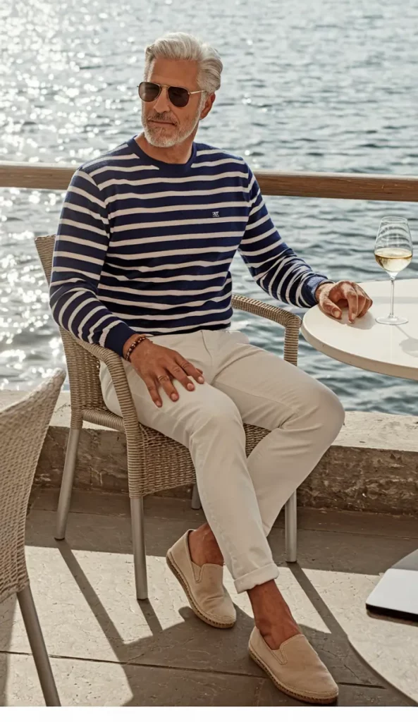 Striped knit fall outfit