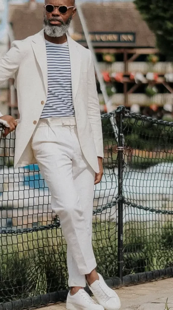 Cream monochrome elegant outfit