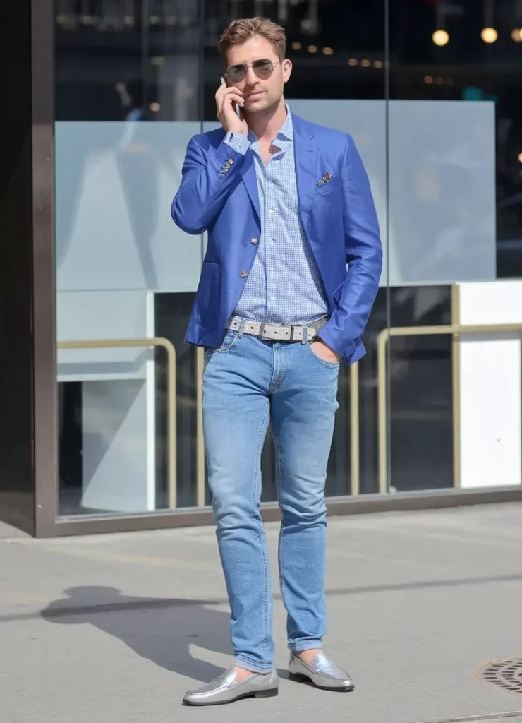 Electric blue fall blazer