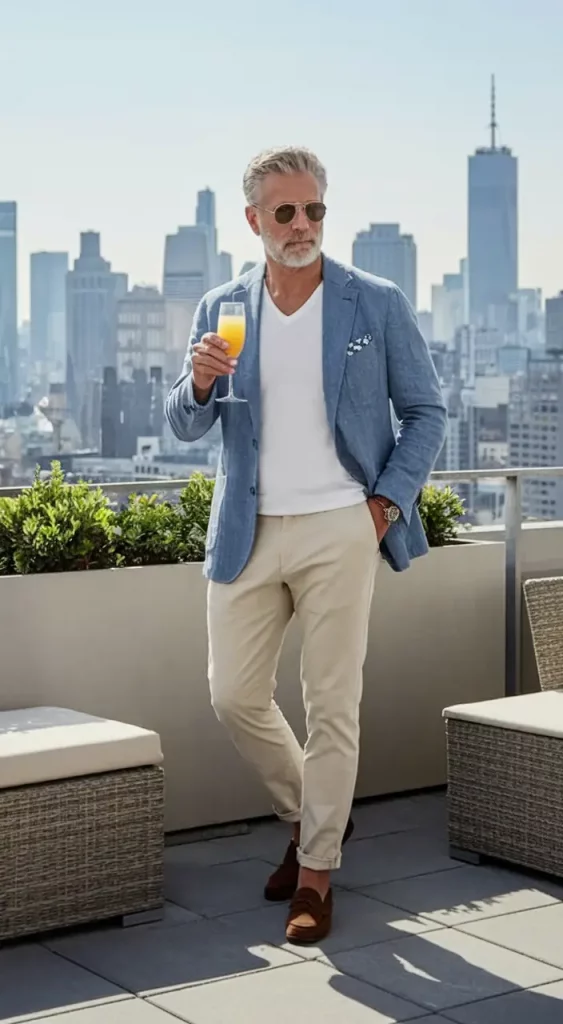 Soft chambray fall outfit