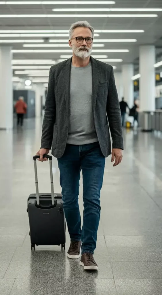 Commuter business casual outfit